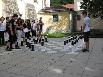 Schachfiguren für den Schlosspark 2011
